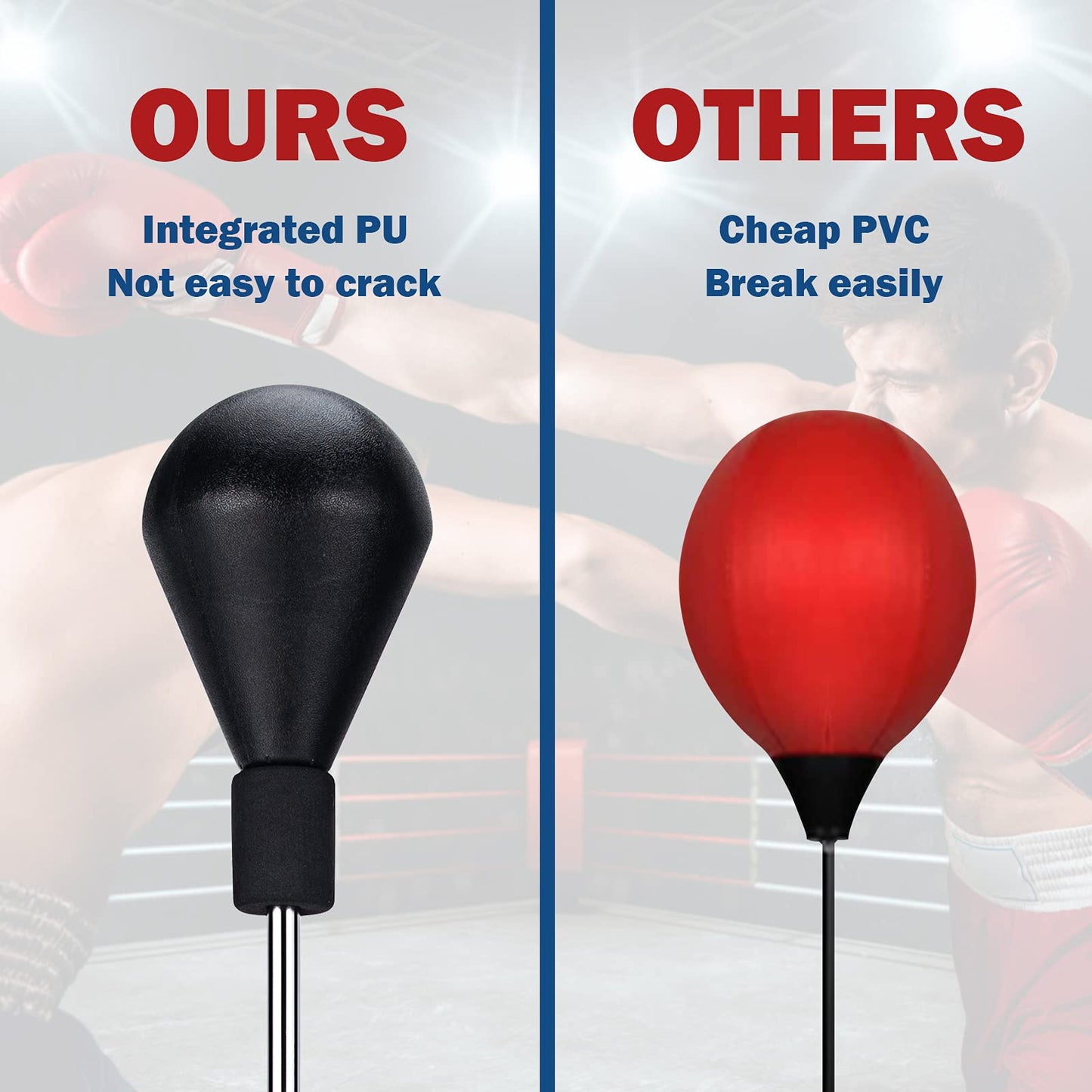 Punching Bag with Stand and Gloves