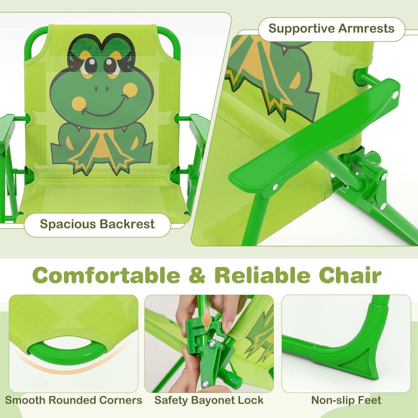 Outdoor Children Picnic Table with 2 Folding Chairs & Height Adjustable Umbrella