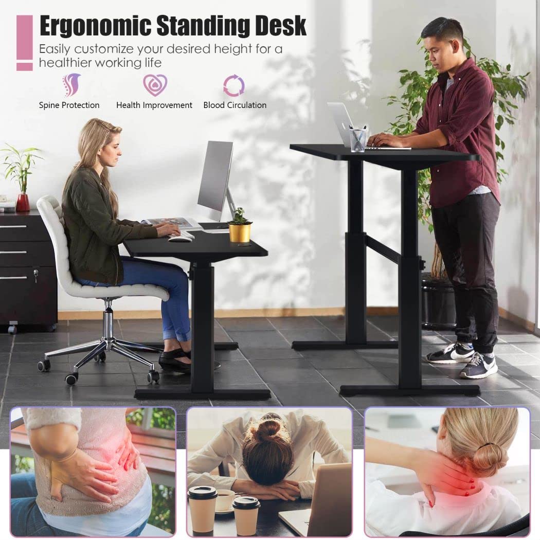 Ergonomic Computer Table and Workstation With USB Charging Port