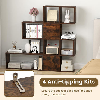 Wooden Display Bookshelf Corner Rack