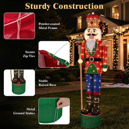 Lighted Nutcracker Soldier, Outdoor 3D Christmas Decoration