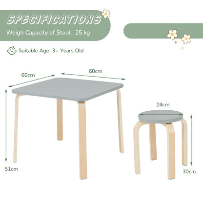 5-Piece Kids Table and Chair Sets for Play Room