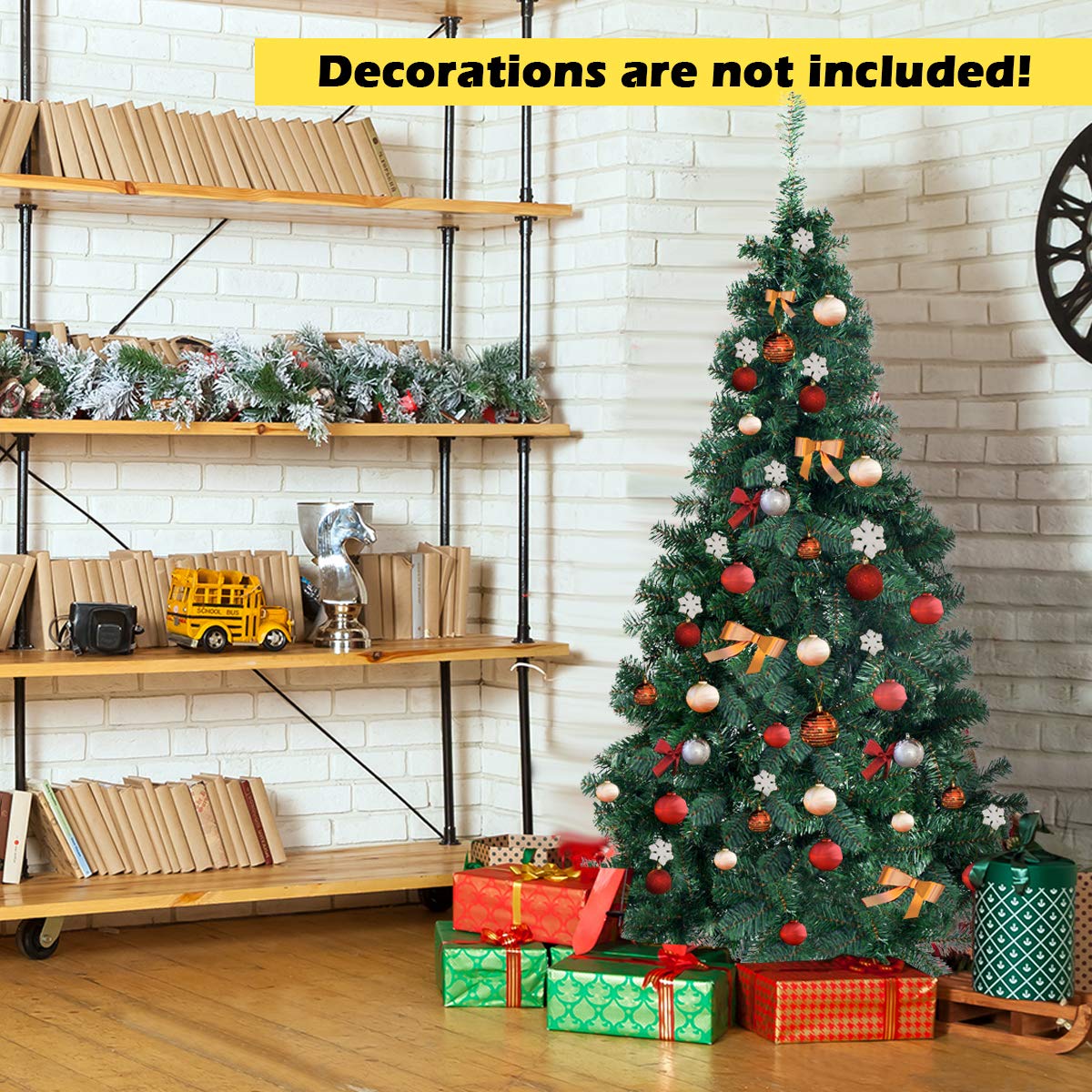 1.8m Artificial Christmas Tree with Metal Stand