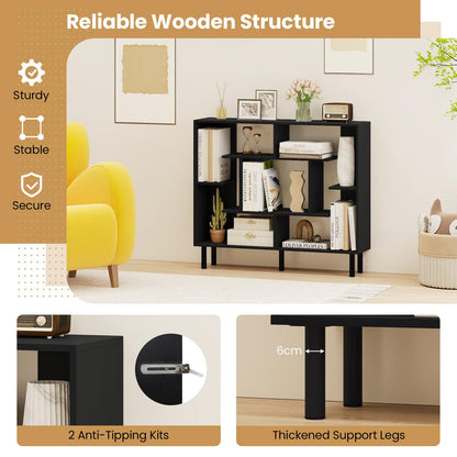 Modern Geometric Bookcase with Anti-tipping Devices