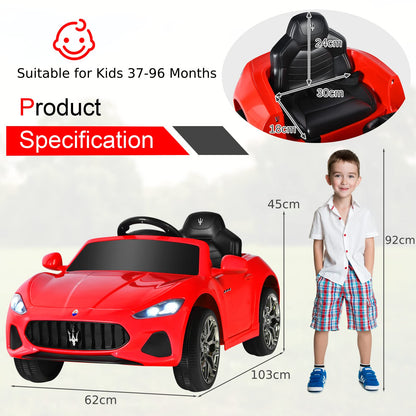12V Electric Kids Ride On Car for 3+ Years Old Boys Girls