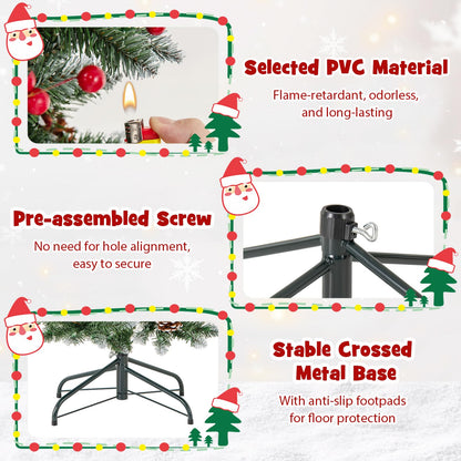 Artificial Christmas Tree with Branch Tips and Natural Pine Cones