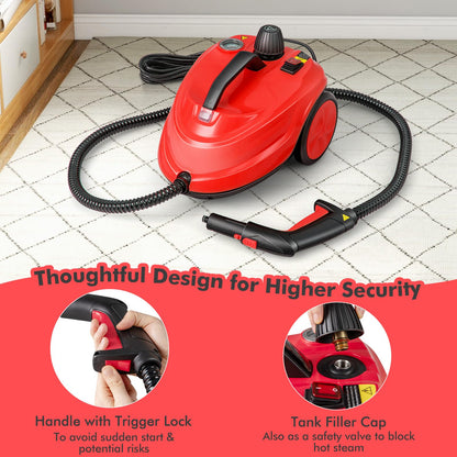2000W 1.8L Multipurpose Adjustable Steam Cleaner with 13 Accessories