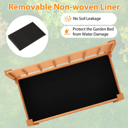 2 Tier Raised Garden Bed with Trellis for Climbing Plants Vines Fruit