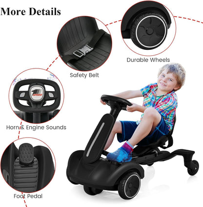 6V Electric Ride on Drift Car for Kids Aged 3-8 Years Old