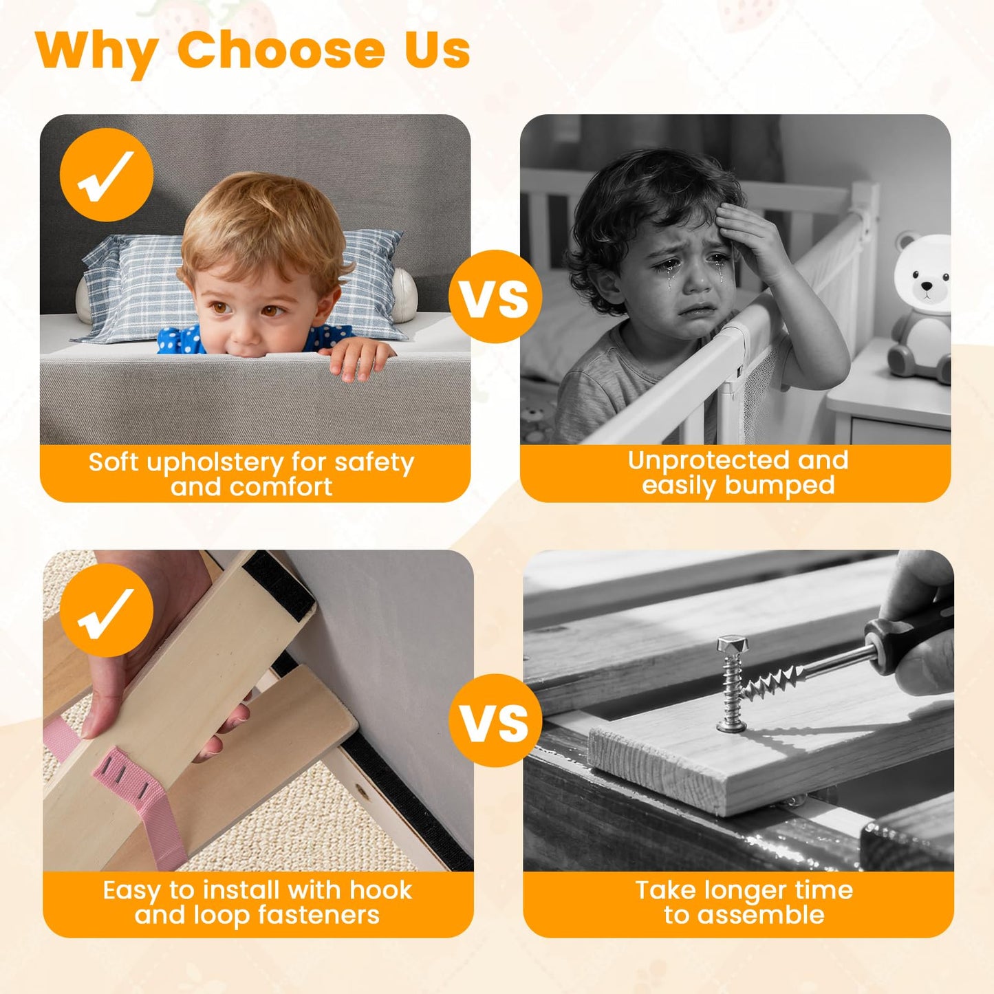 Kids Bed Frame, Soft Velvet Fabric Upholstered Children Floor Bed