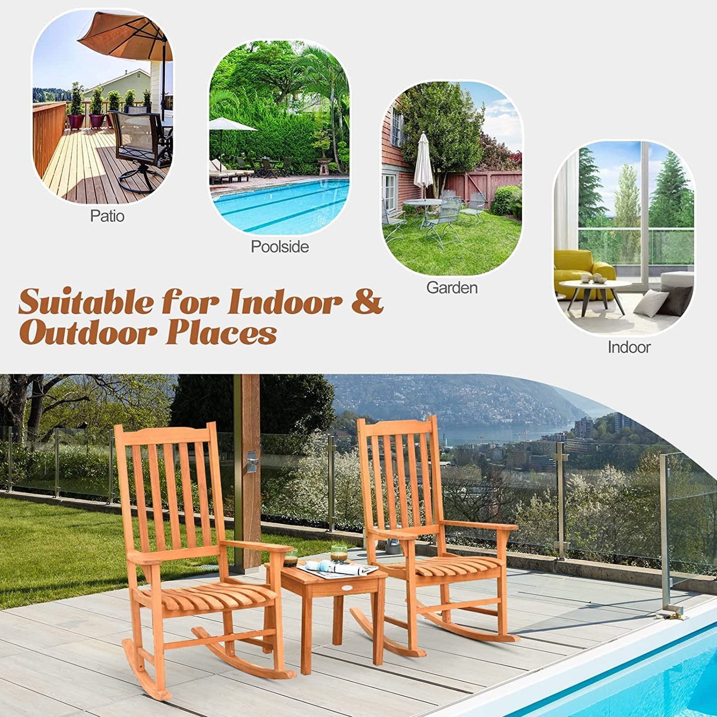 Patio Garden Furniture Set with Coffee Table