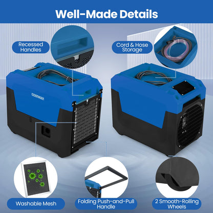 60L/Day Commercial Dehumidifier, Industrial Air Dehumidifiers Building Dryer