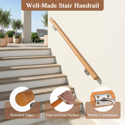 Wall Mounted Safety Stair Banister, Against the Wall Elderly Children's Loft Grab Bar Kit