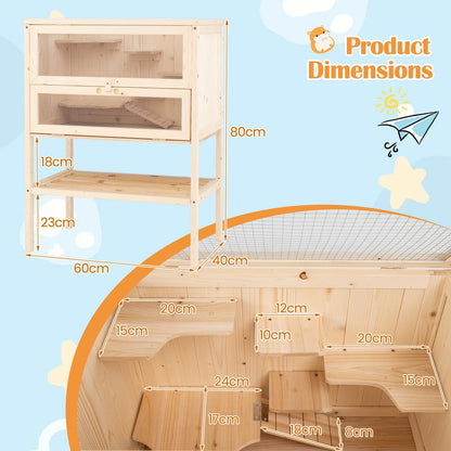 Wooden Hamster Cage
