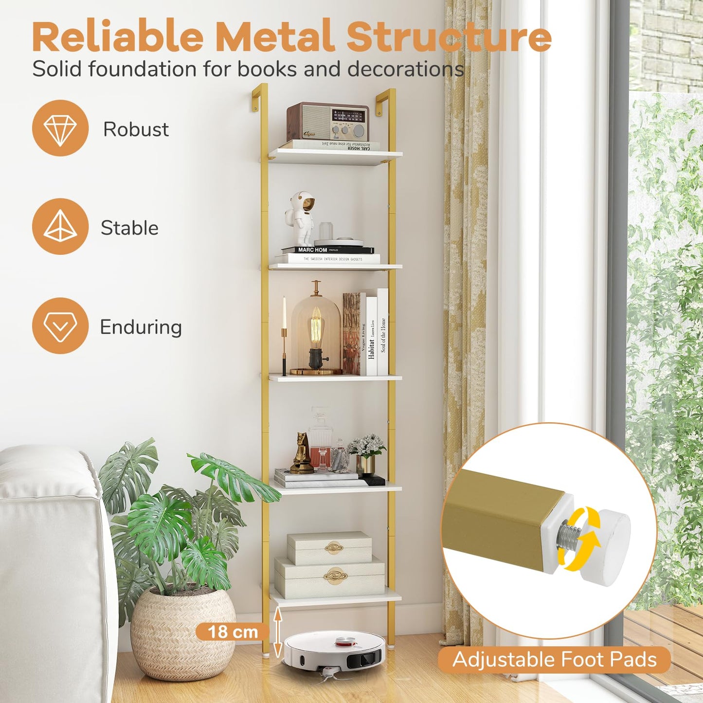 Tall Narrow Wall Bookshelf Open Display Rack