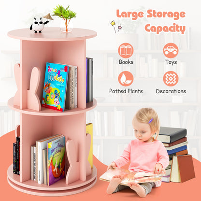 3 Tier 360° Rotating Bookcase with Bookends