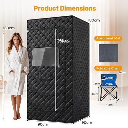 Portable Infrared Sauna Steam, Full Body Sauna Tent Steam Room with 3/4 Heaters