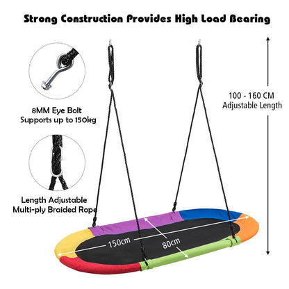60 inch Kids Nest Swing with Adjustable Hanging Ropes