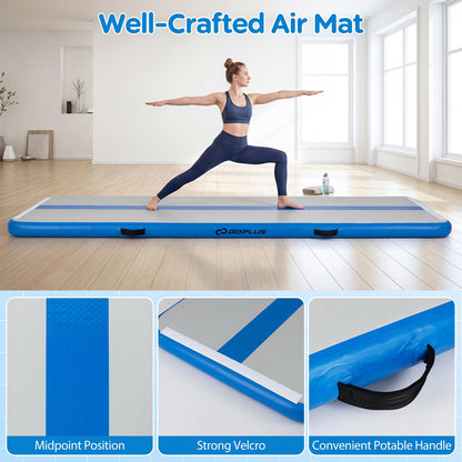 Inflatable Gymnastic Mat, 3M Home Gym Yoga Training Mat with Premium PVC Construction