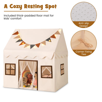 Toddler Playhouse Tent with Padded Non-slip Mat