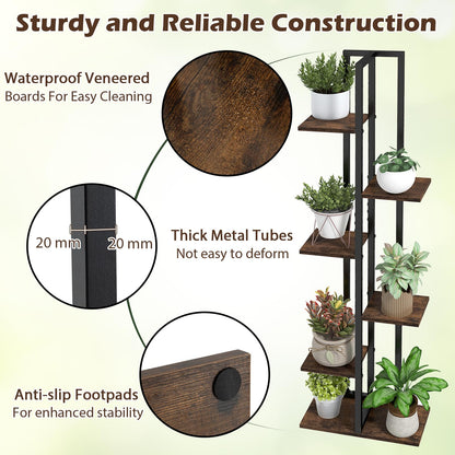 Set of 3 Plant Stand Set for Home Garden Patio Balcony
