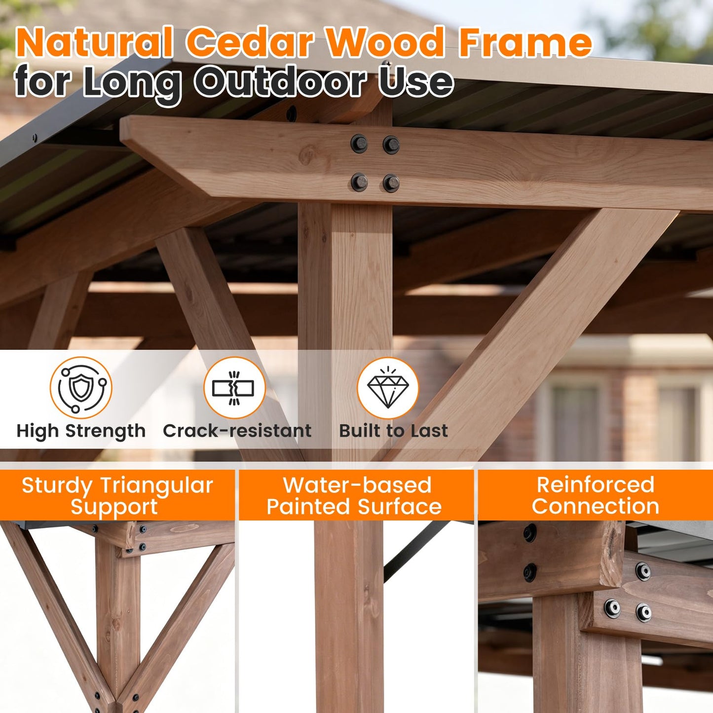 263 x 151 cm Grill Gazebo with 2 Side Serving Shelves