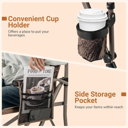 Lightweight Director Chair with Anti-Slip Feet & Cup Holder