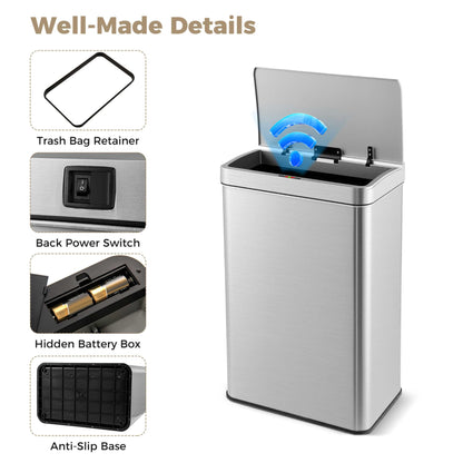 53/60L Automatic Trash Can with Lid