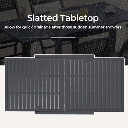 Expandable Patio Dining Table for 4-6 People
