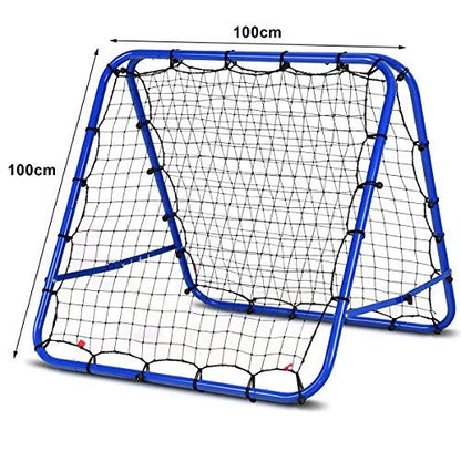 Giantex Football Training Net Double Sided Football Rebounder Adjustable Soccer Target Goal for Kids and Children to Practice