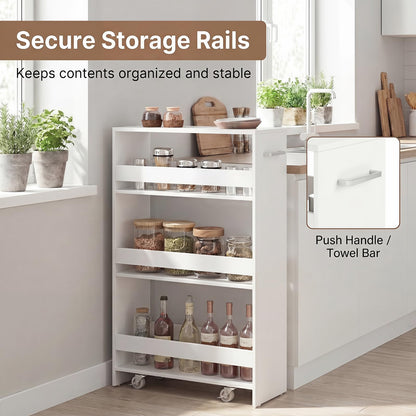 GiantexUK 4-Tier Kitchen Storage Trolley