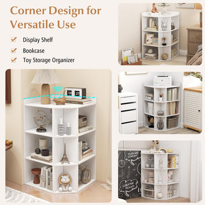 Wooden Open Bookshelf with 9 Cubbies