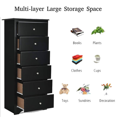 6-Drawer Freestanding Dresser Cabinet