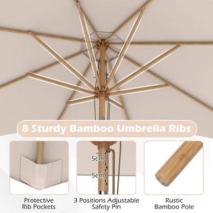 2.3M Garden Parasol, Outdoor Heavy Duty Umbrella