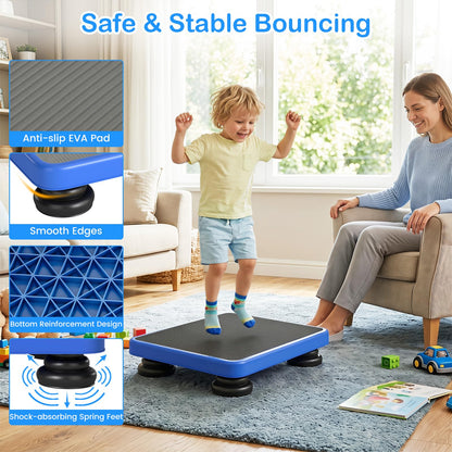 Kids Mini Trampoline Board with Elastic Rope