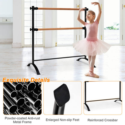 4 Feet Freestanding Ballet Barre with Height Adjustable