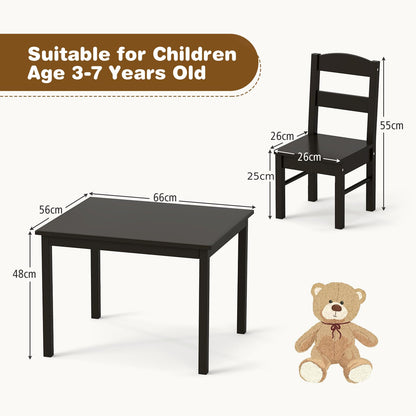 5pcs Activity Wooden Children Desk Chair Set for Preschool Girls Boys