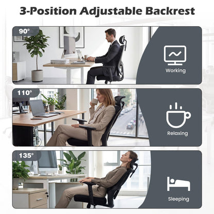 Ergonomic Office Chair, High Back Swivel Computer Desk Chair