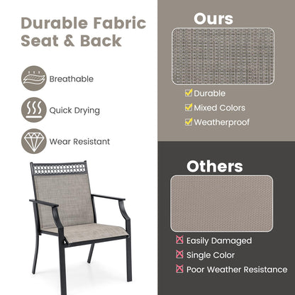 Large Outdoor Chairs with Breathable Seat & Ergonomic Back