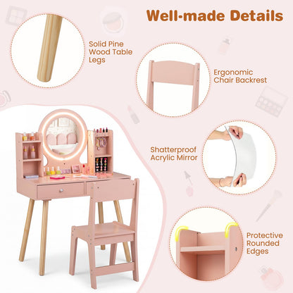 Kids Dressing Table, Girls Vanity Set