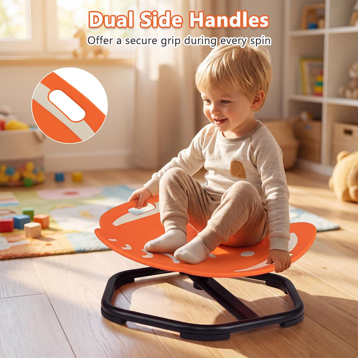 Kids Spinning Chair, Glow-in-the-Dark Swivel Chair