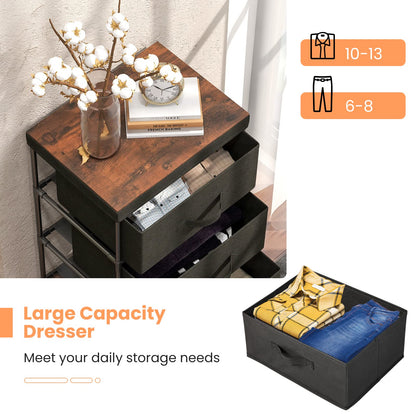 Fabric Storage Organizer Tower Unit with Removable Lid