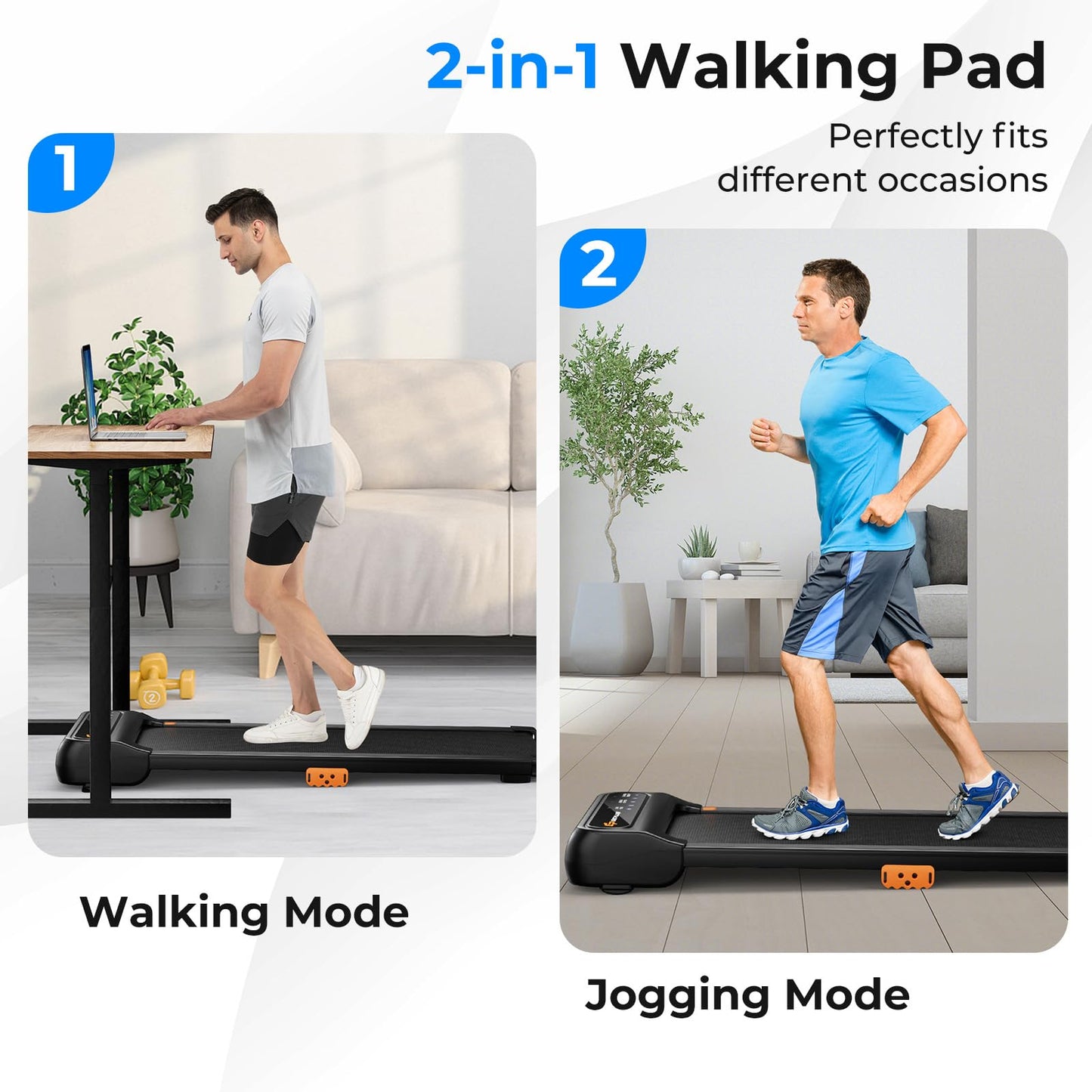 Under Desk Treadmill for Home/Office with 12 Preset Programs
