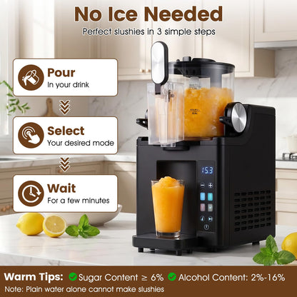Slushie Machine 2L,2-in-1 Frozen Drink & Ice Cream Maker in 10 Mins