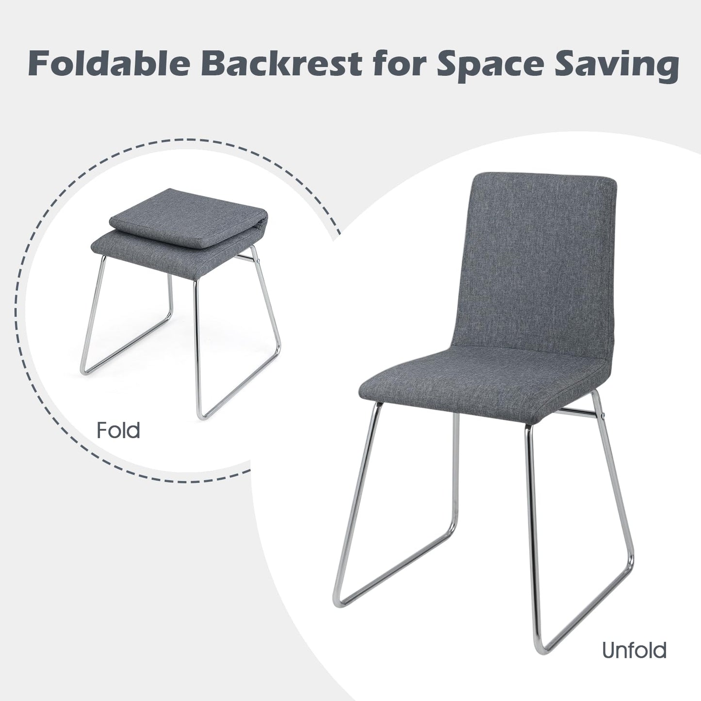 Upholstered Dining Chairs Set of 2 Kitchen Dinner Chairs