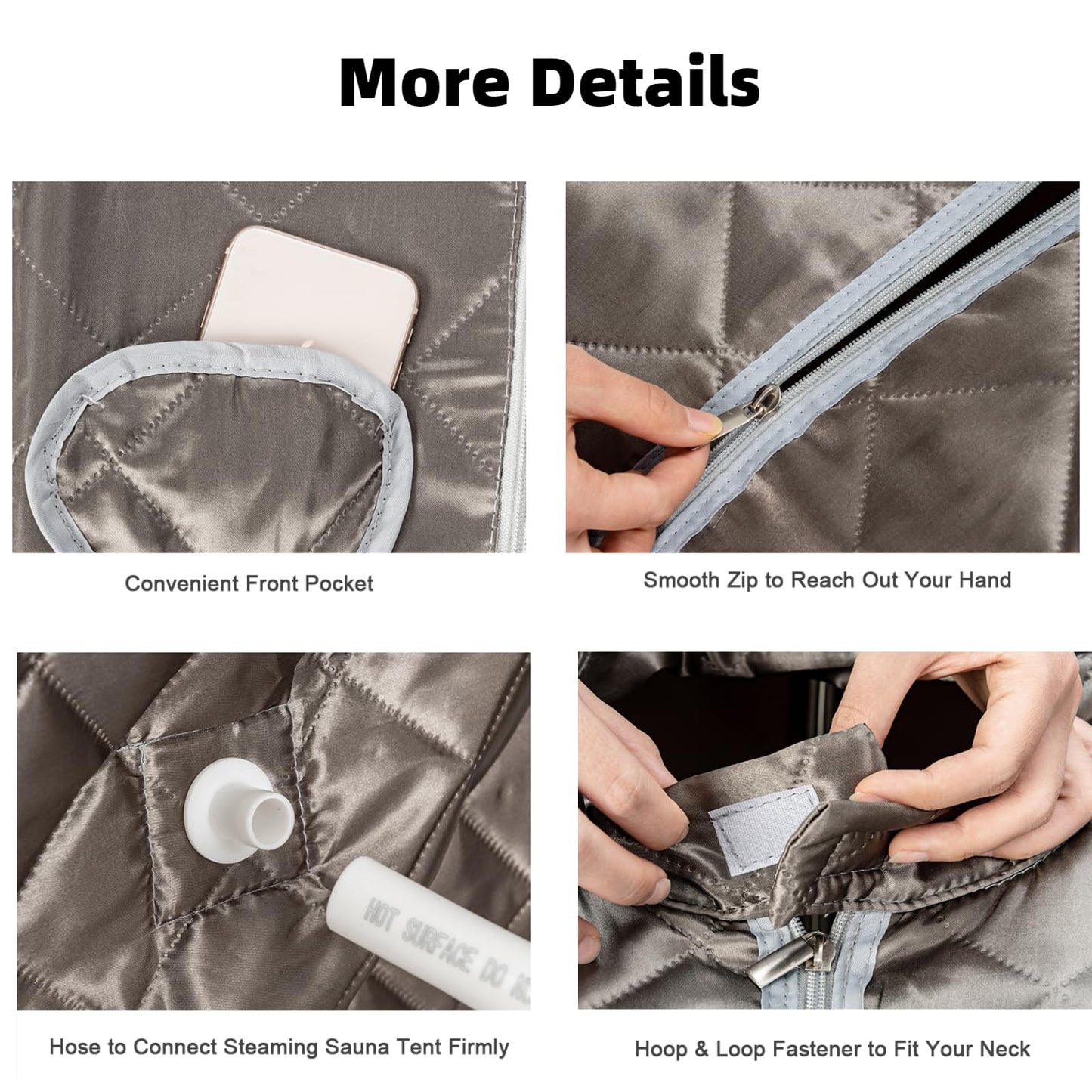 3L Portable Steam Sauna with 9-Level Temperature and Folding Chair