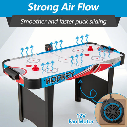 Air Hockey Table with LED Scoreboard and Powerful 12V Motor