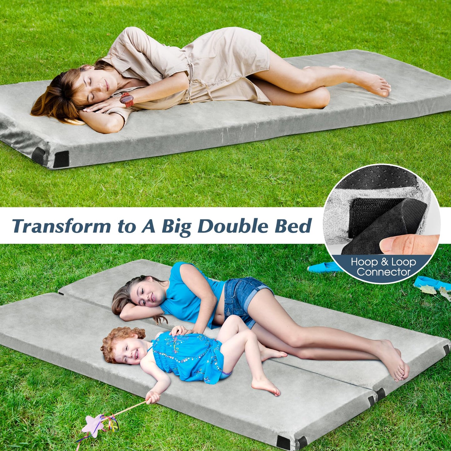 Waterproof Roll up Lightweight Memory Foam Camping Mattress with Carrying Bag
