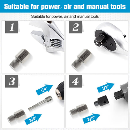 27Pcs Screw Extractor Set Dual Headed Easy Out Bolt Removal Kit