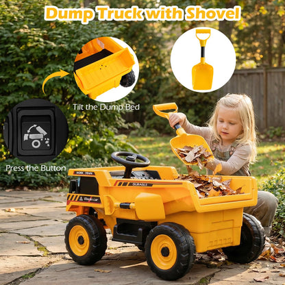 4-Wheeler Construction Electric Vehicle with Dump Bed and Remote Control